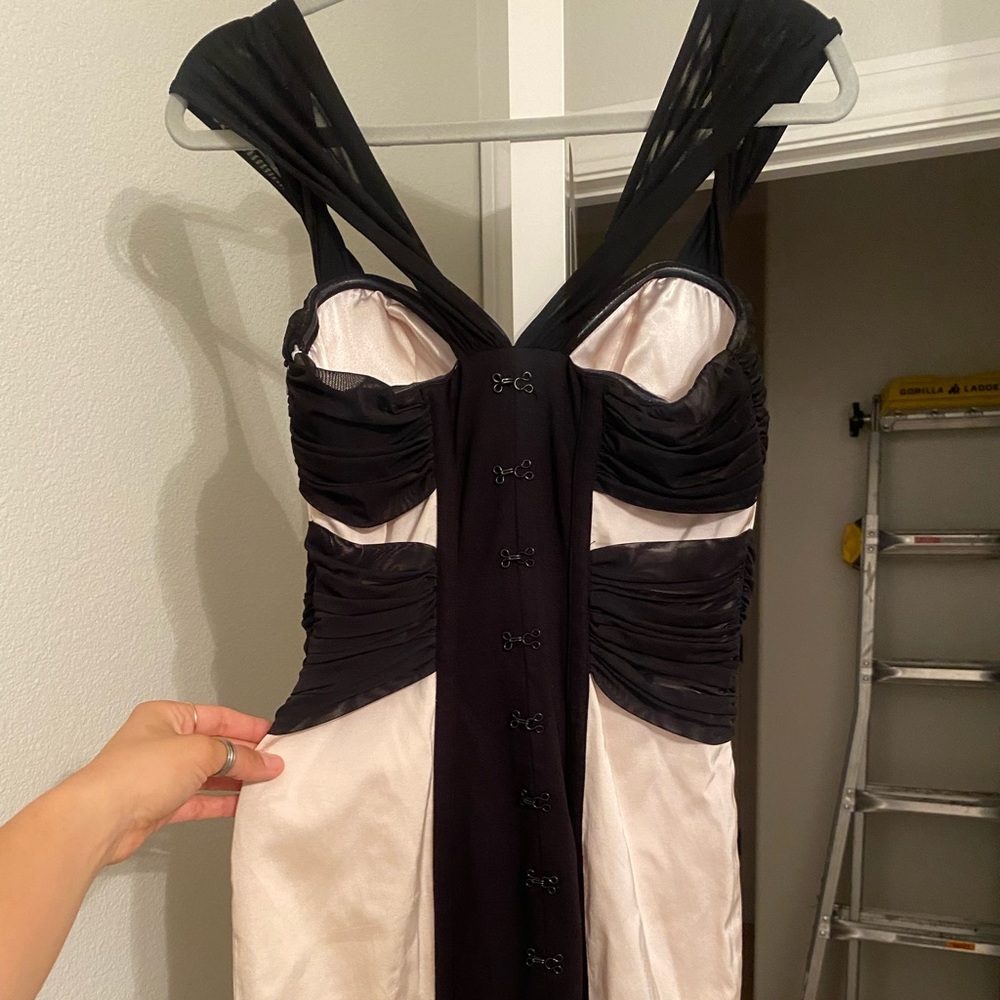 Bebe satin mesh dress